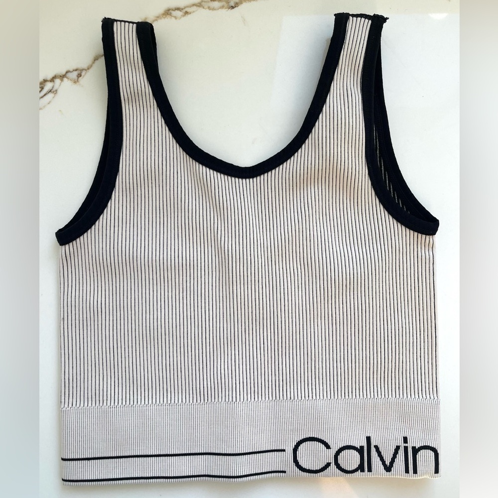Calvin Klein Performance Ribbed Crop Top size xs - Picture 2 of 4